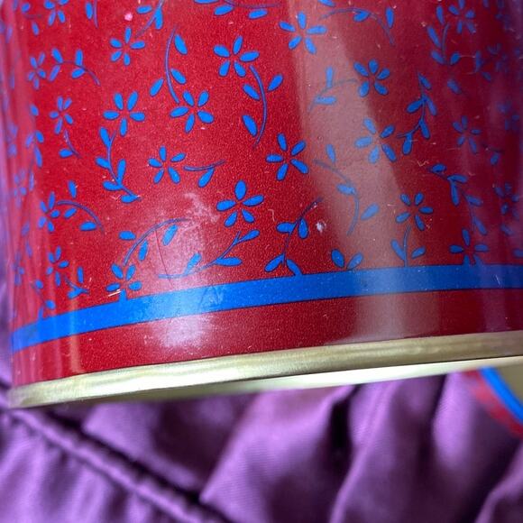 Kitty Cat Tin White Gray Vintage Round Blue Eye Trinket Decor Hallmark Taiwan - Picture 6 of 8